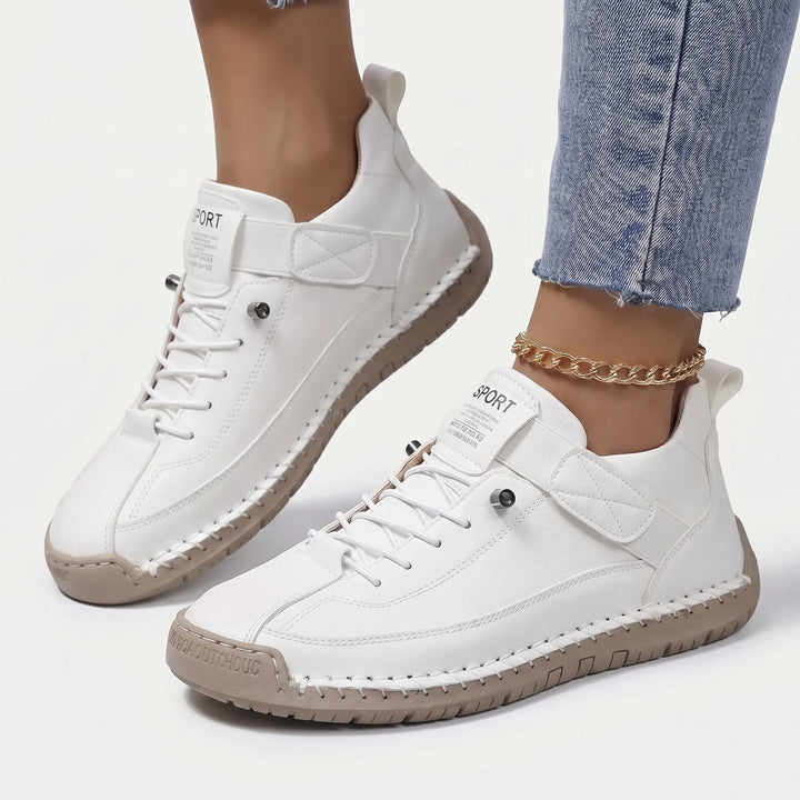 Women's Lace Up Walking Sneakers - Casual Shoes for Summer