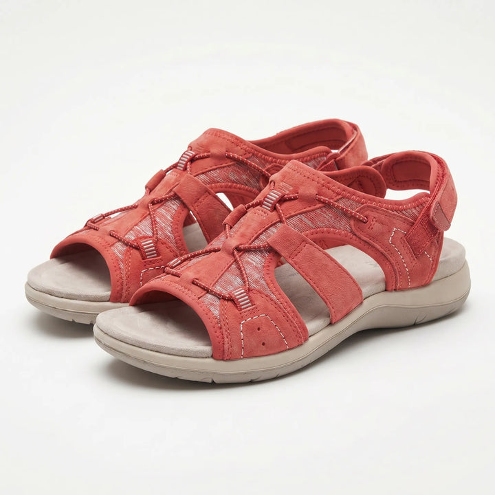 Women's Sport Sandals - Open Toe with Velcro Ankle Strap