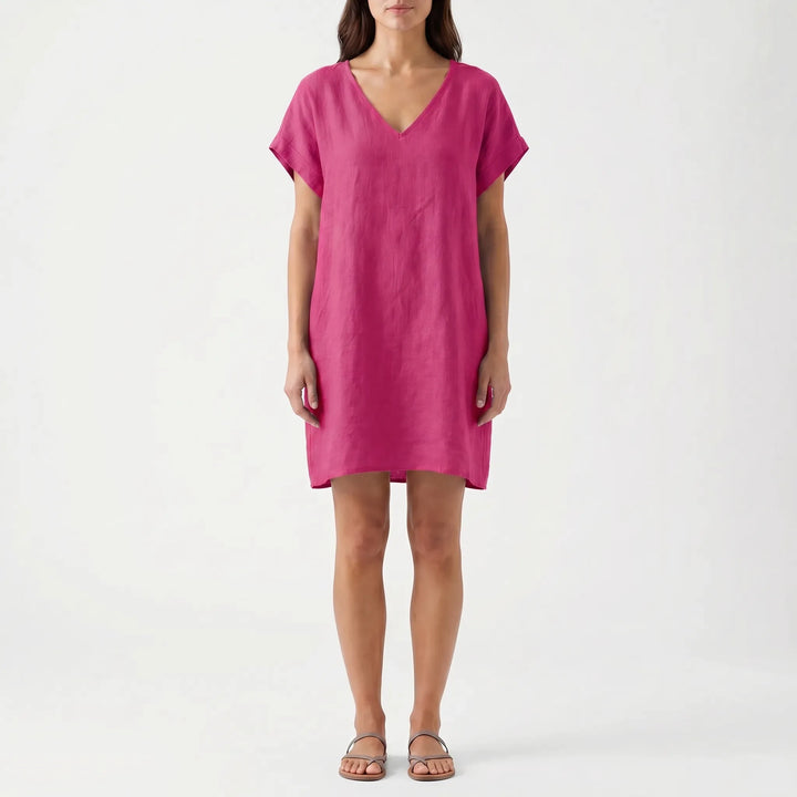 Women's Summer Wrap Midi Dress - Elegant V Neck Sundress