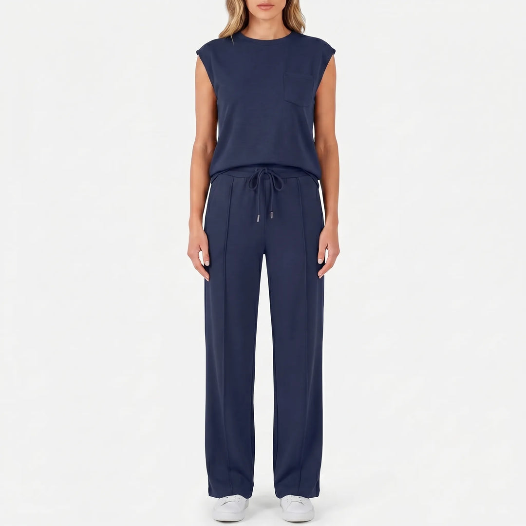 Women's Top and Pants Set - 2 Piece Casual Outfit for Summer