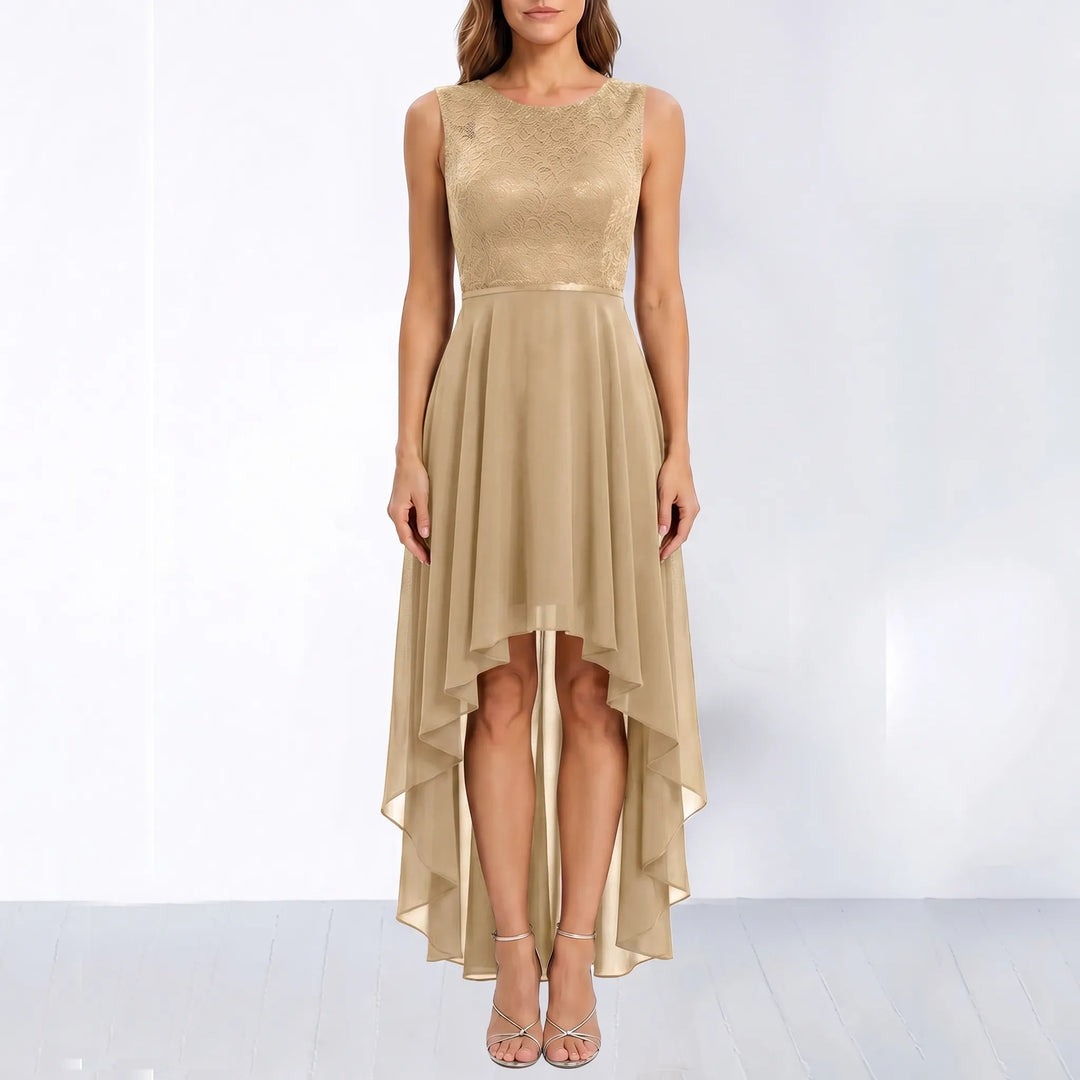 Women's High Low Dress - Fit and Flare for Wedding Guest