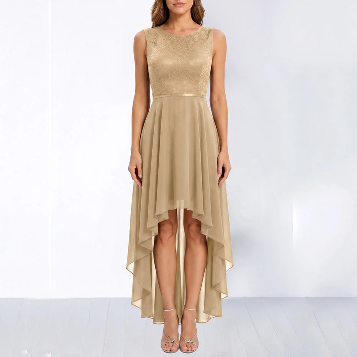 Women's High Low Dress - Fit and Flare for Wedding Guest