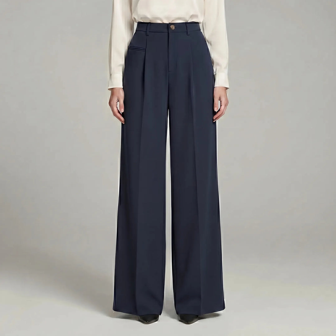 Women's Pleated Palazzo Pants Wide Leg - Casual for Summer