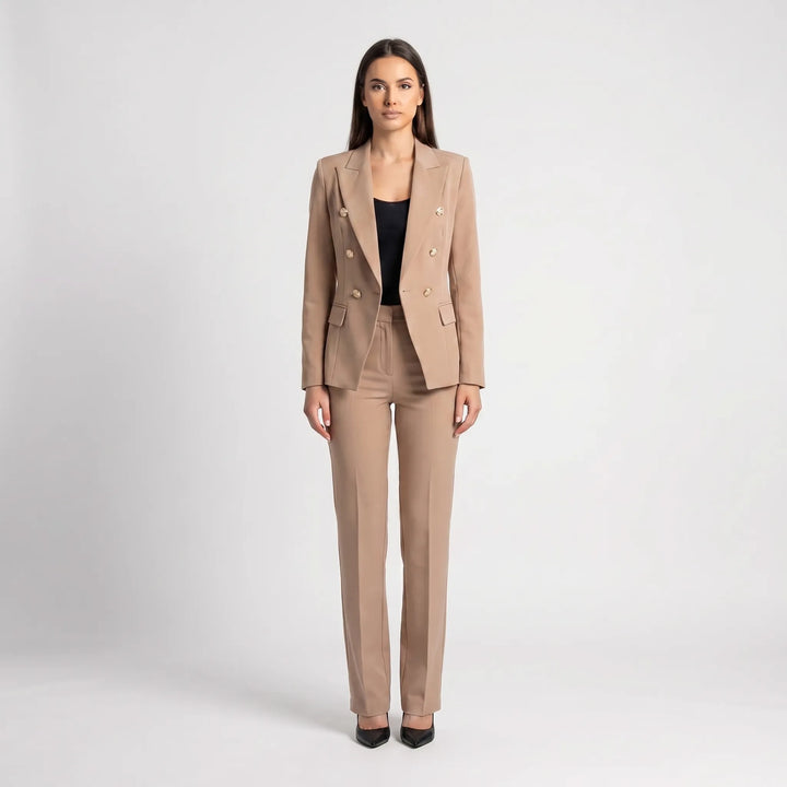Women's 2 Piece Suit Set - Tailored Blazer and Pants for Work