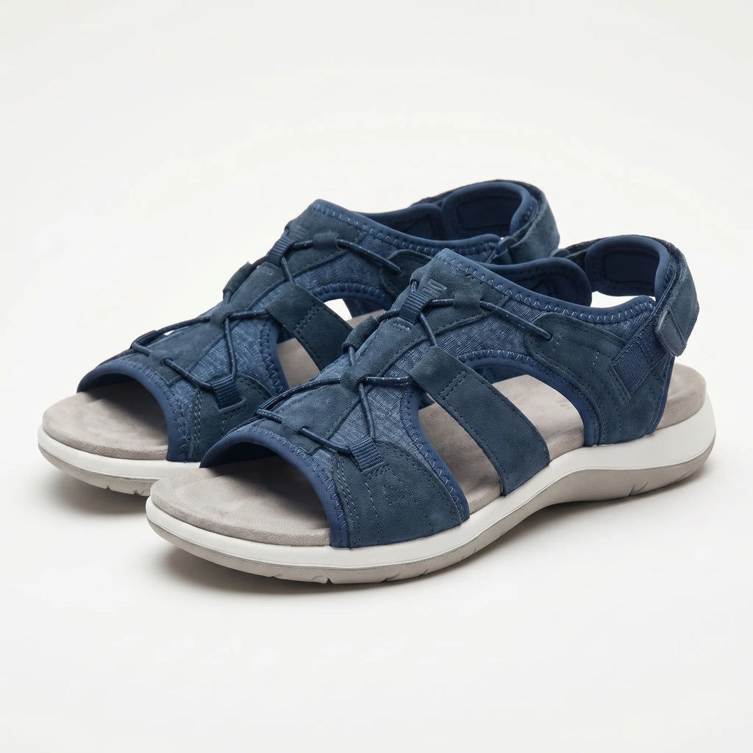 Women's Sport Sandals - Open Toe with Velcro Ankle Strap