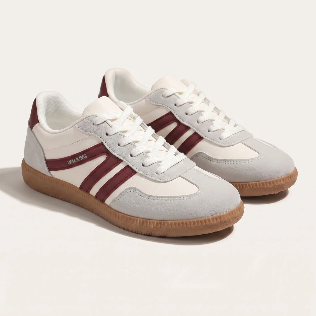 Women's Retro Low Top Sneakers - Lace Up for Casual