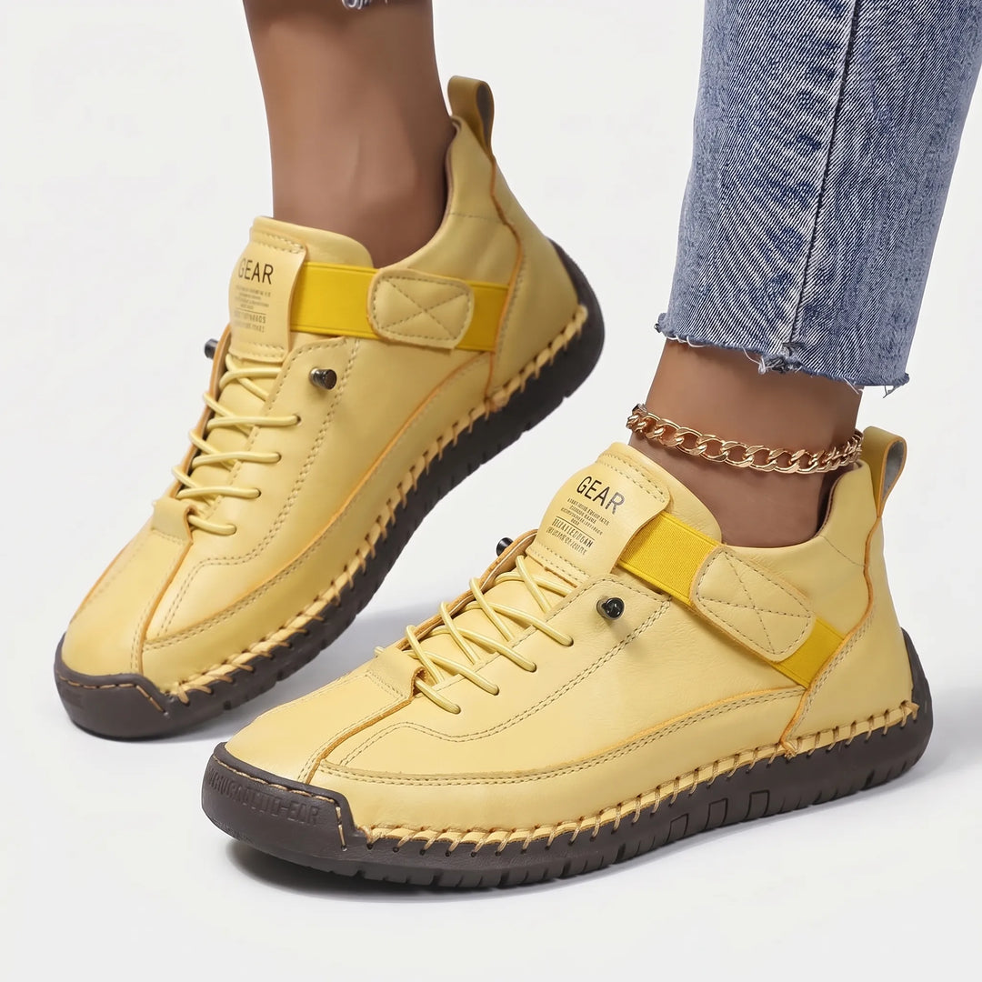Women's Lace Up Walking Sneakers - Casual Shoes for Summer