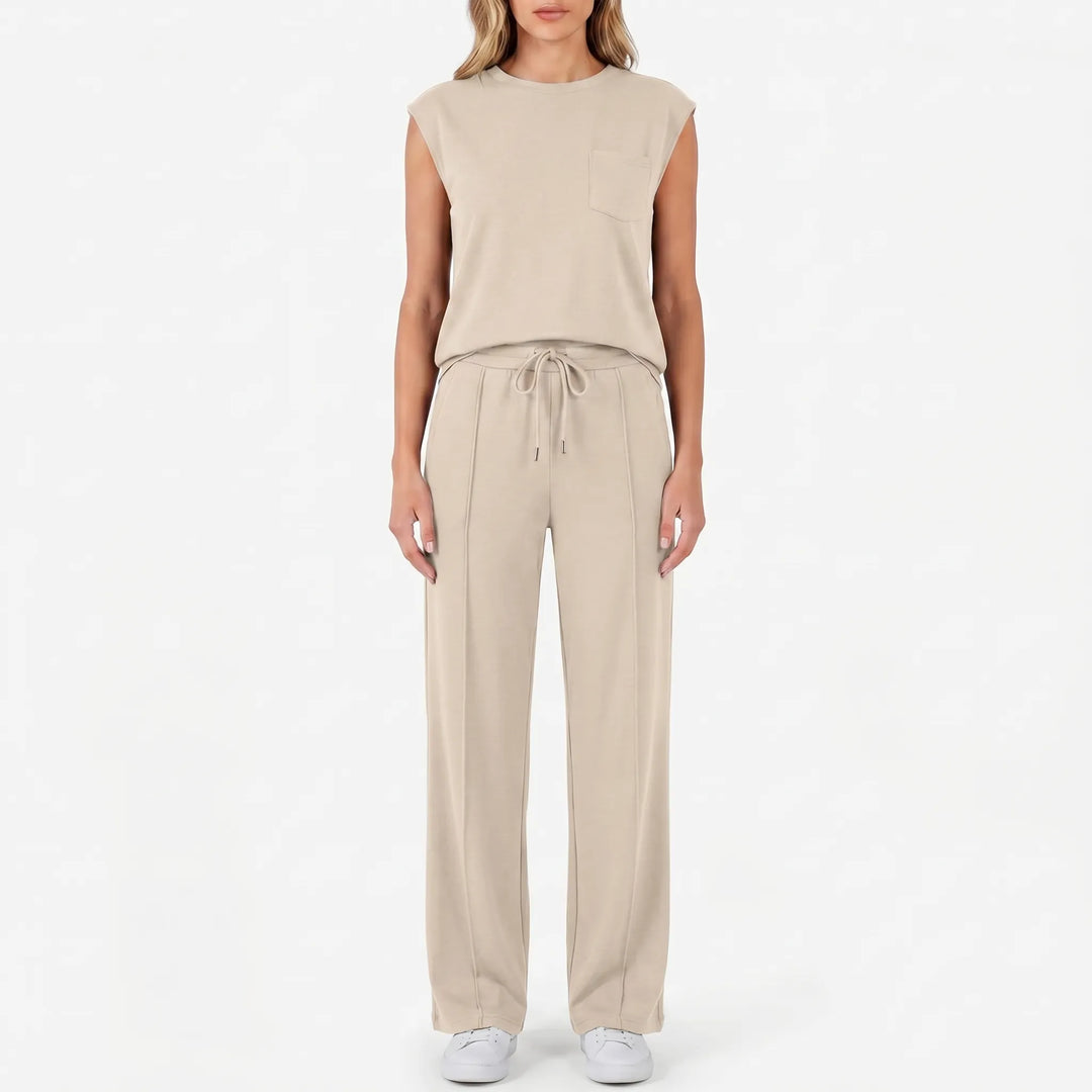 Women's Top and Pants Set - 2 Piece Casual Outfit for Summer