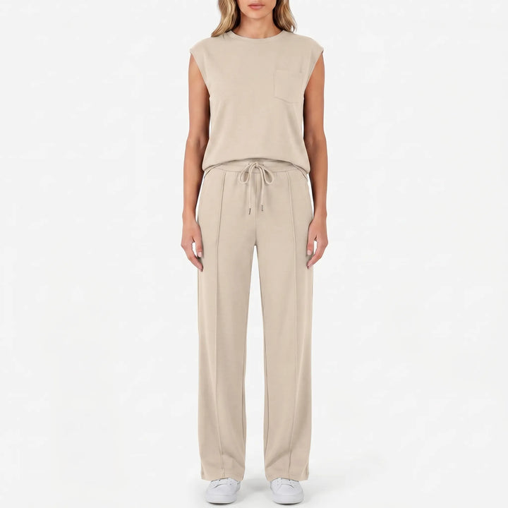 Women's Top and Pants Set - 2 Piece Casual Outfit for Summer