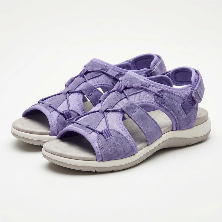 Women's Sport Sandals - Open Toe with Velcro Ankle Strap