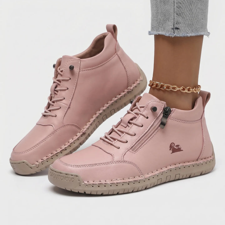Women's Zip Up Walking Sneakers - Casual Shoes for Summer