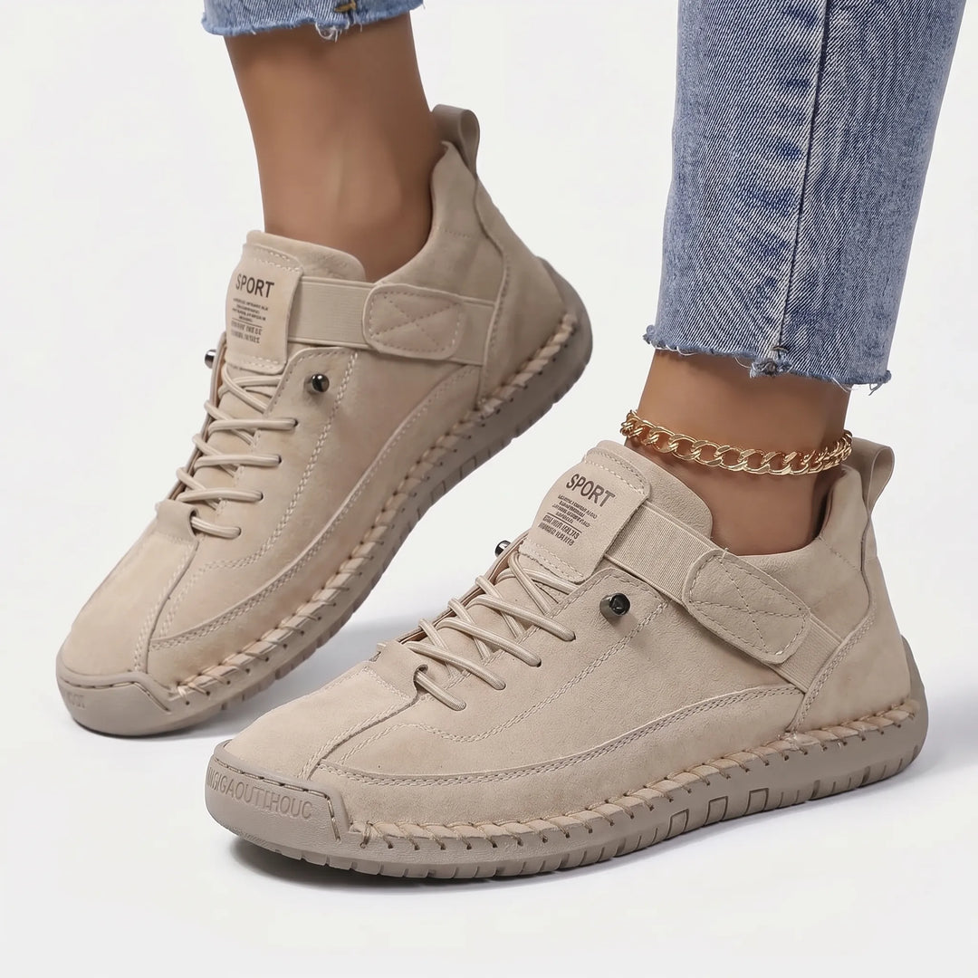 Women's Lace Up Walking Sneakers - Casual Shoes for Summer
