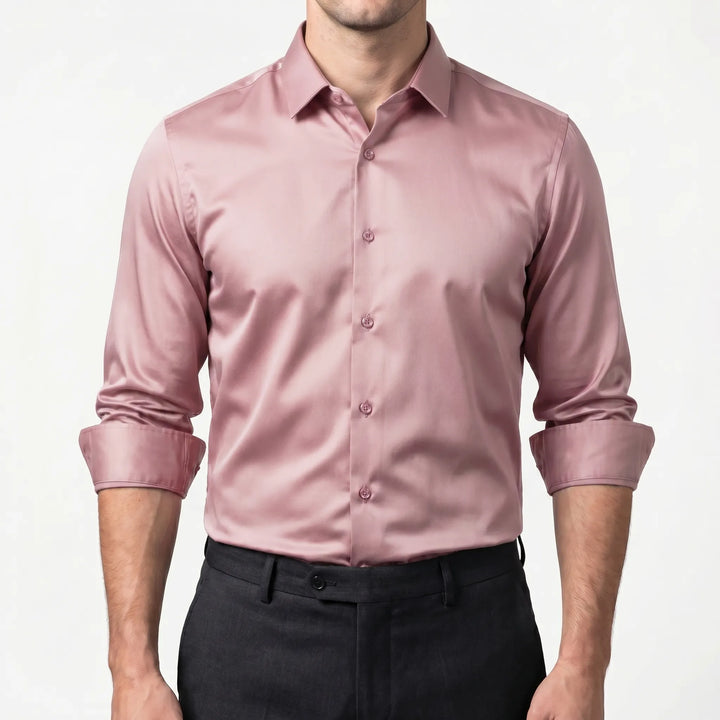 Men's Slim Fit Dress Shirt - Stretch Button Up for Work