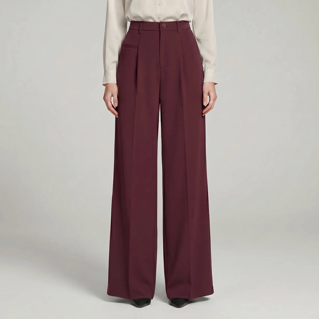 Women's Pleated Palazzo Pants Wide Leg - Casual for Summer