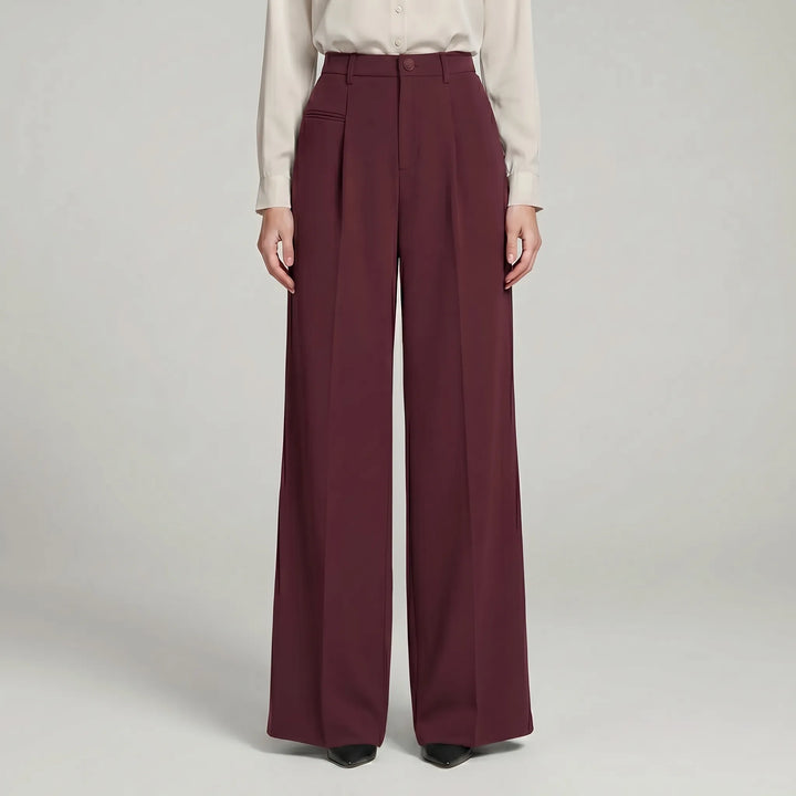 Women's Pleated Palazzo Pants Wide Leg - Casual for Summer