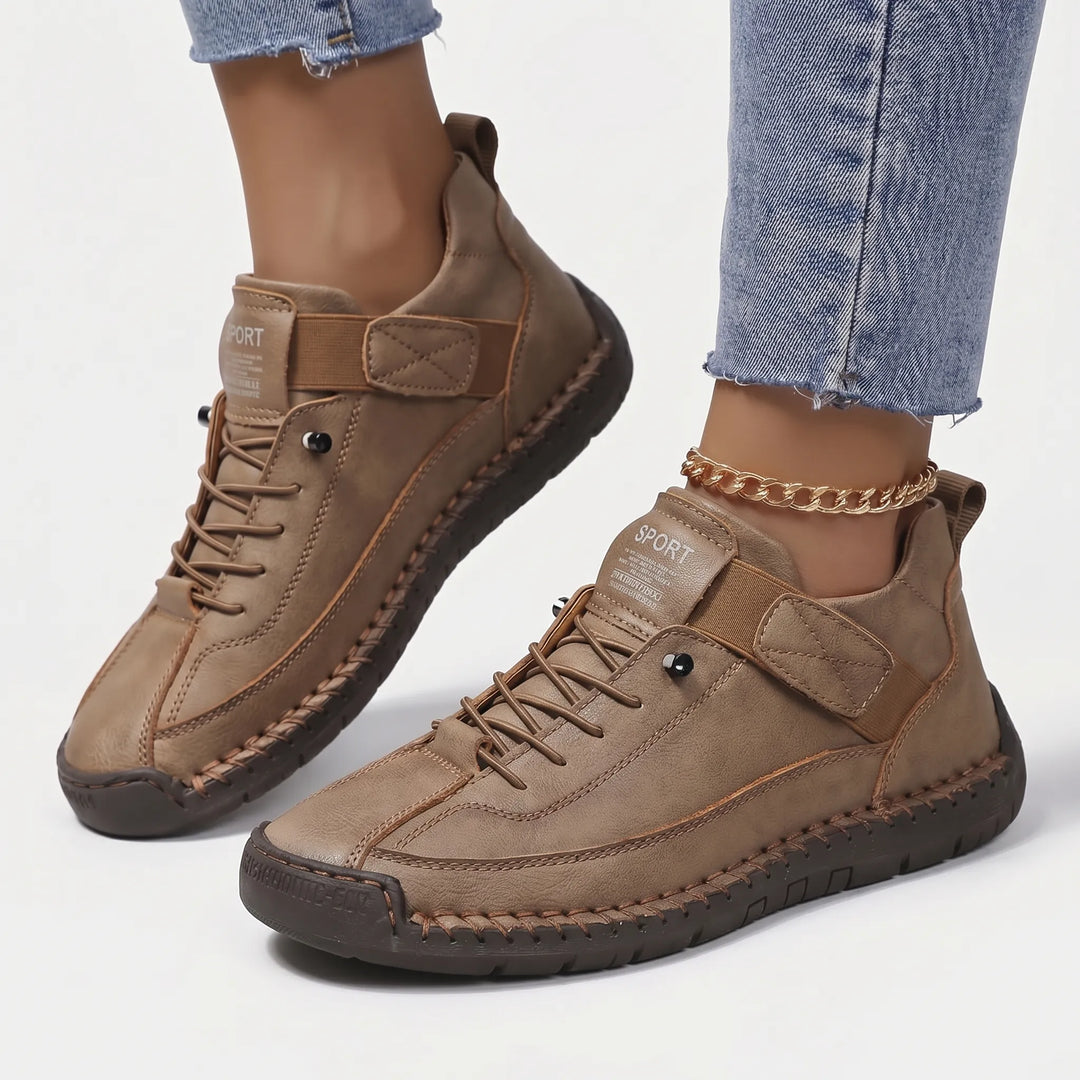 Women's Lace Up Walking Sneakers - Casual Shoes for Summer