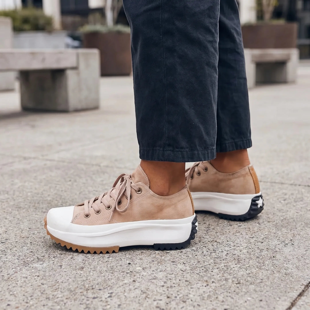 Women's Platform Sneakers - Lace Up with Chunky Sole