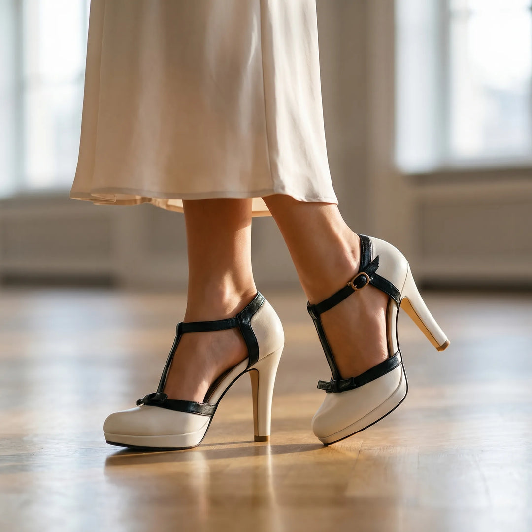 Women's T Strap Platform High Heels - Closed Toe for Occasion