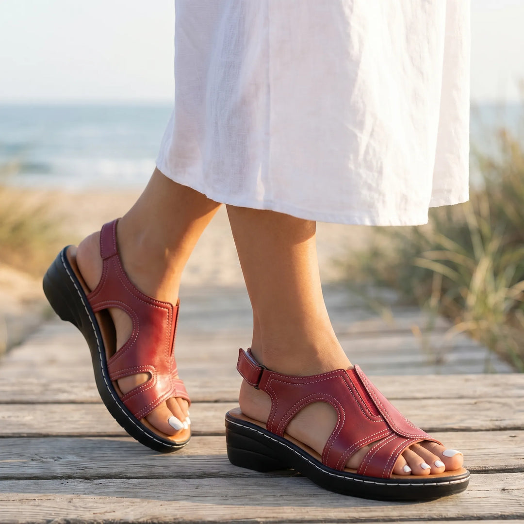 Women's Cutout Platform Sandals - Open Toe for Summer