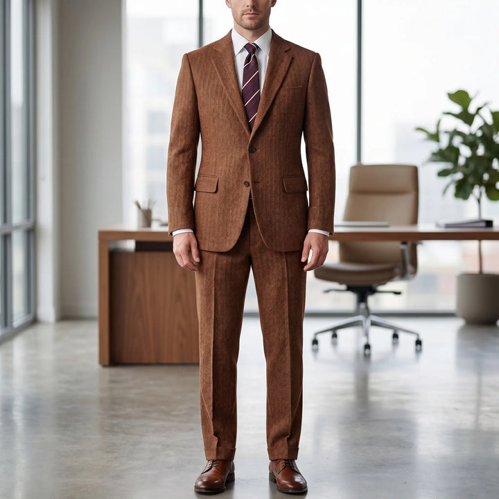 Men's Slim Fit 2 Piece Suit - Tailored Blazer and Pants for Work