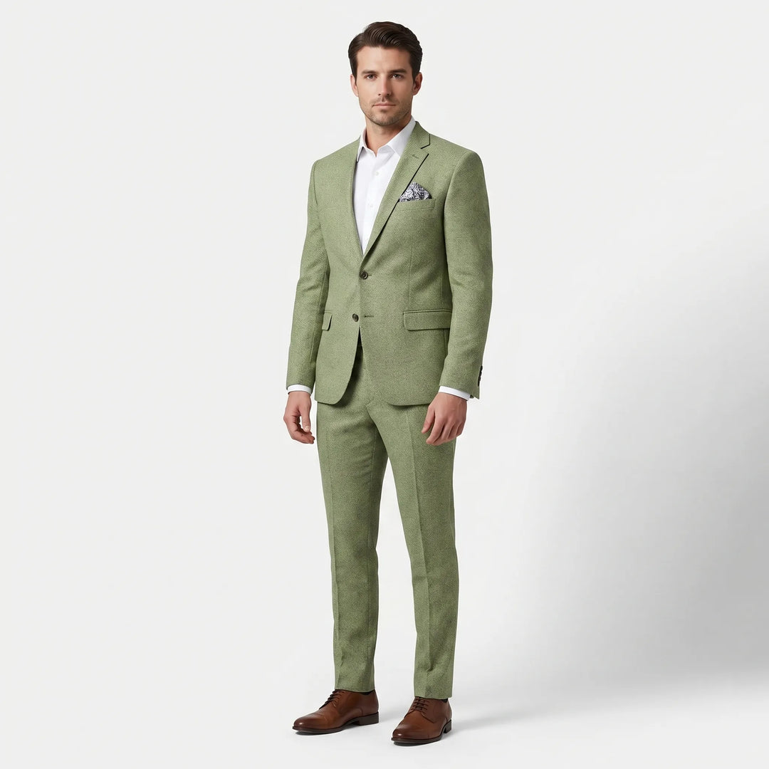 Men's Smart 2 Piece Suit Set - Slim Fit Blazer and Pants for Work