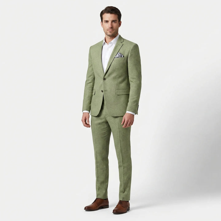 Men's Smart 2 Piece Suit Set - Slim Fit Blazer and Pants for Work