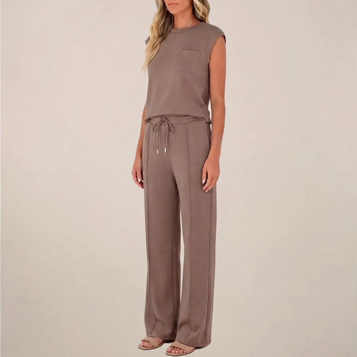 Women's Top and Pants Set - 2 Piece Casual Outfit for Summer