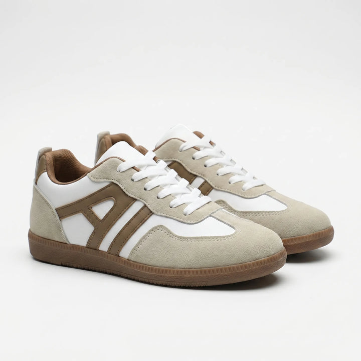 Women's Retro Lace Up Sneakers - Casual Shoes for Summer