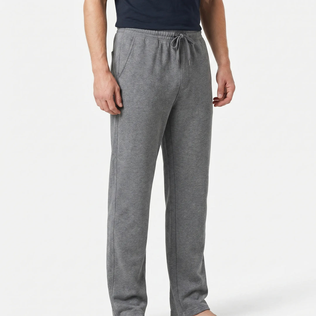 Men's Drawstring Pants - Straight Leg with Elastic Waist