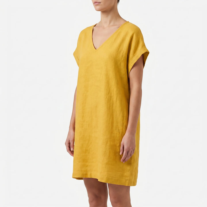 Women's Summer Wrap Midi Dress - Elegant V Neck Sundress