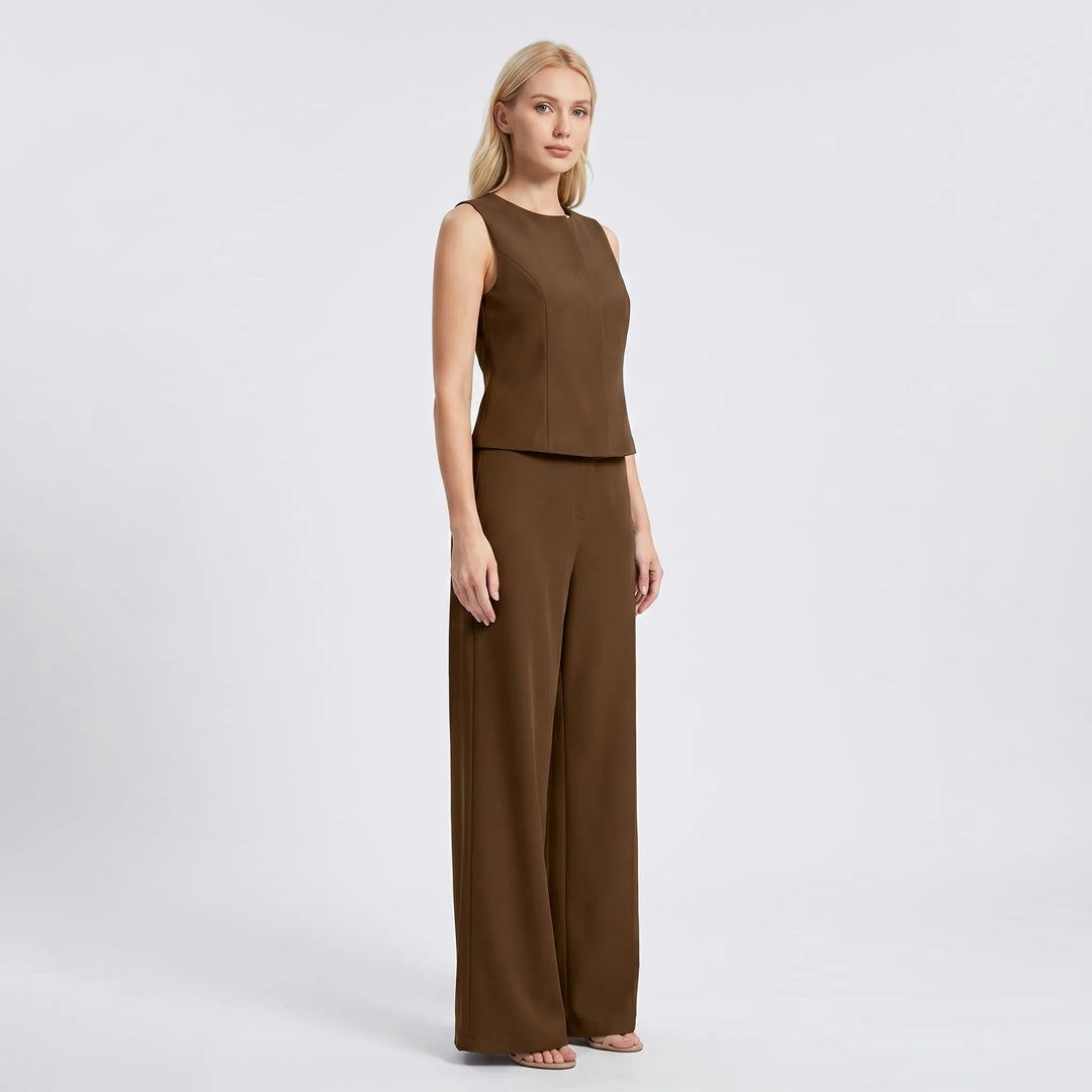 Women's Vest and Pants Set - 2 Piece Tailored Outfit for Work