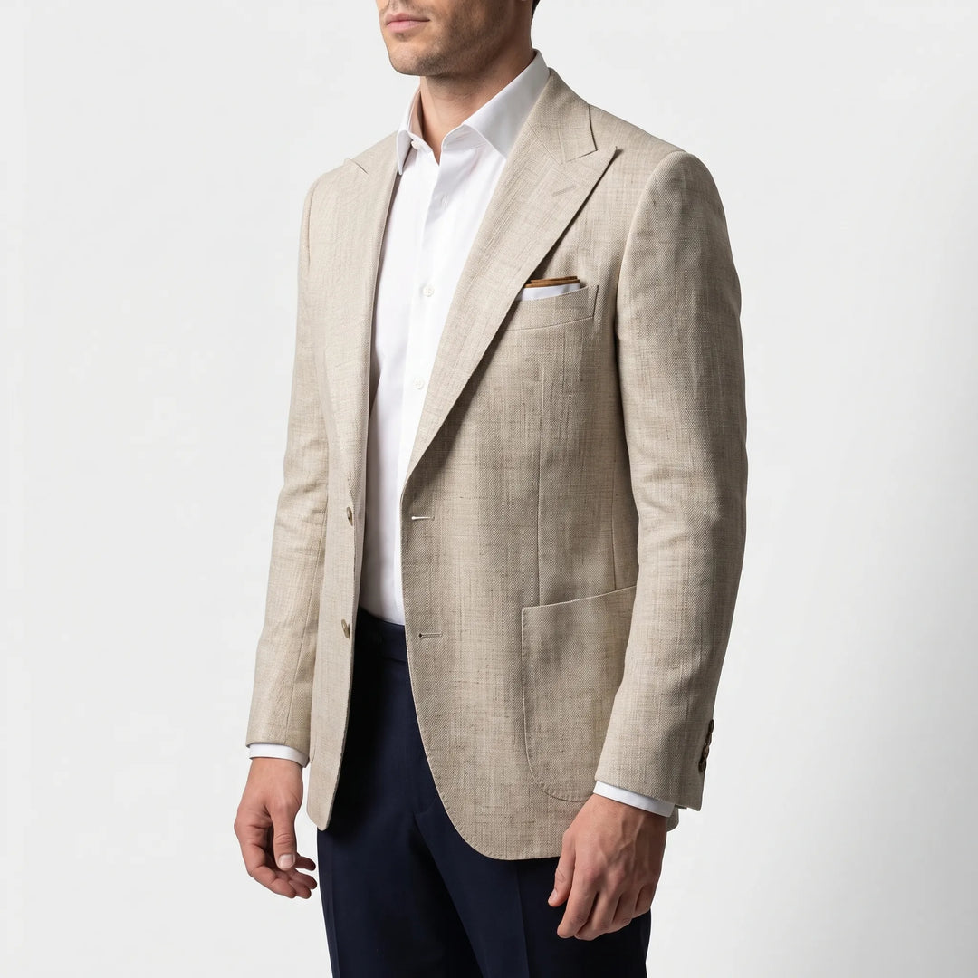 Men's Textured Blazer - Slim Fit with Two Button for Work