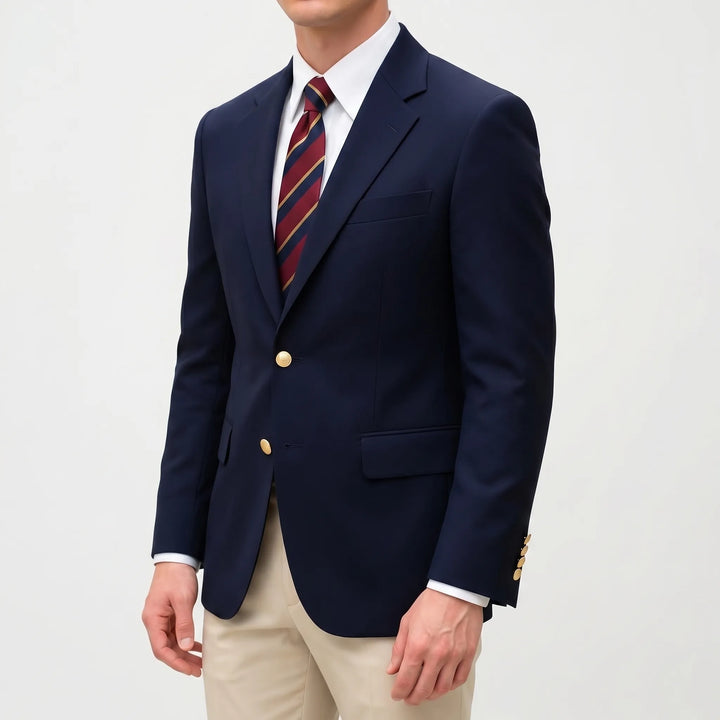 Men's Slim Fit Blazer - Two Button with Notch Lapel for Work