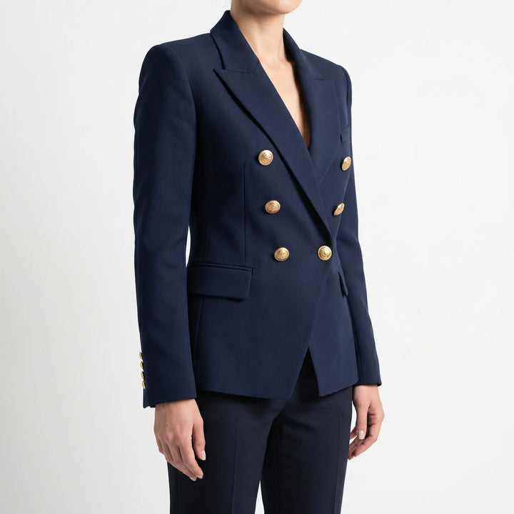 Women's Double Breasted Blazer - Tailored Jacket for Work