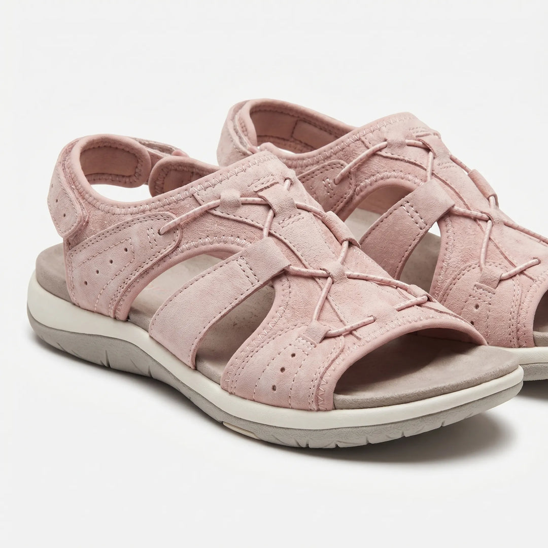 Women's Sport Sandals - Open Toe with Velcro Ankle Strap