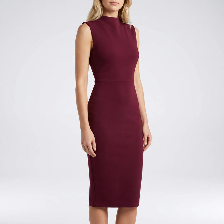 Women's Bodycon Midi Dress - Sleeveless for Work
