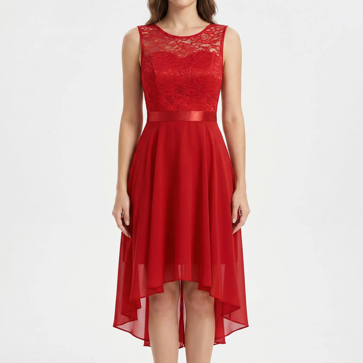 Women's High Low Dress - Fit and Flare for Wedding Guest