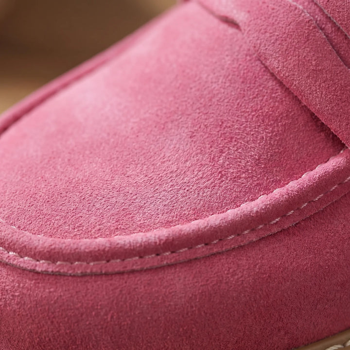 Women's Penny Loafers - Casual Slip On with Chunky Sole