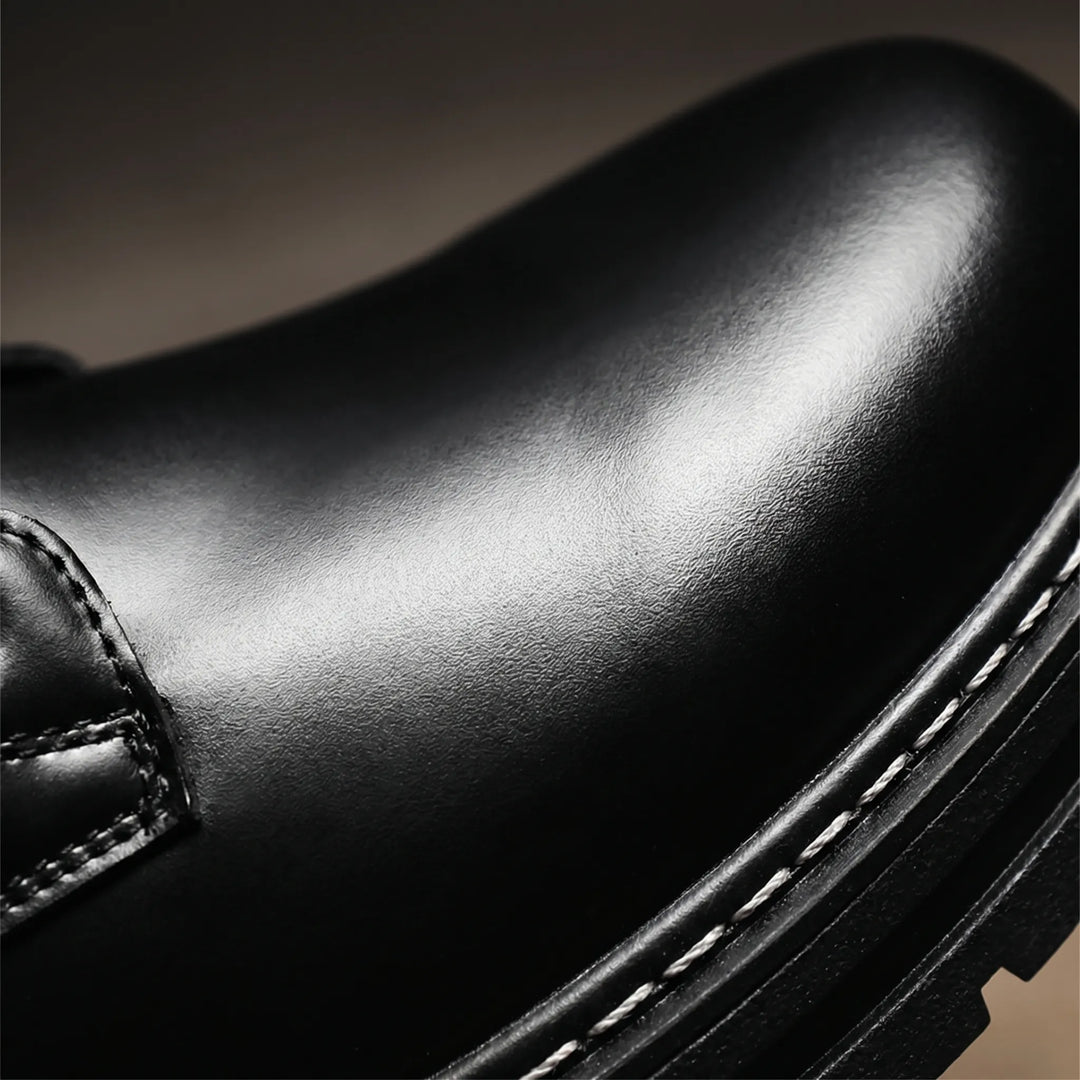 Men's Casual Lace Up Ankle Boots - Chunky Sole for Work