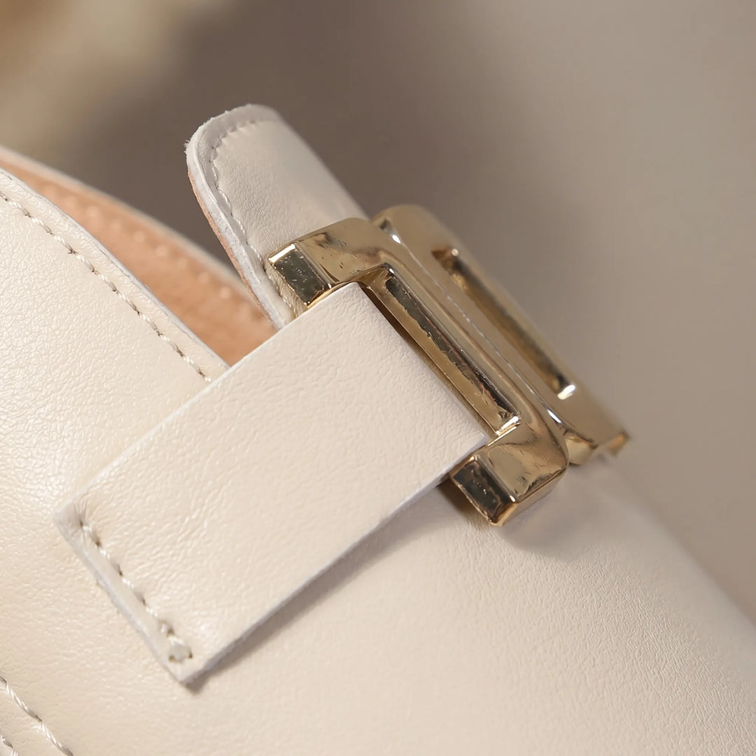 Women's Platform Slide Sandals - Open Toe with Chain Detail