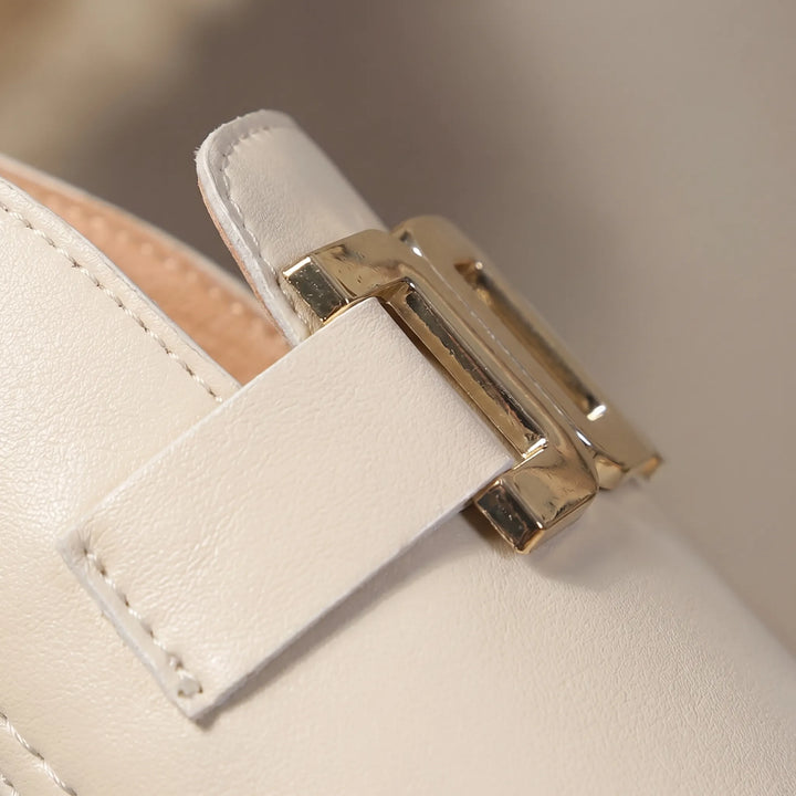 Women's Platform Slide Sandals - Open Toe with Chain Detail