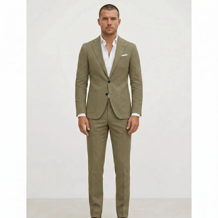 Men's Tailored Suit Set - 2 Piece Blazer and Pants for Work