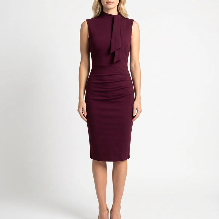 Women's Bodycon Midi Dress - Sleeveless for Work