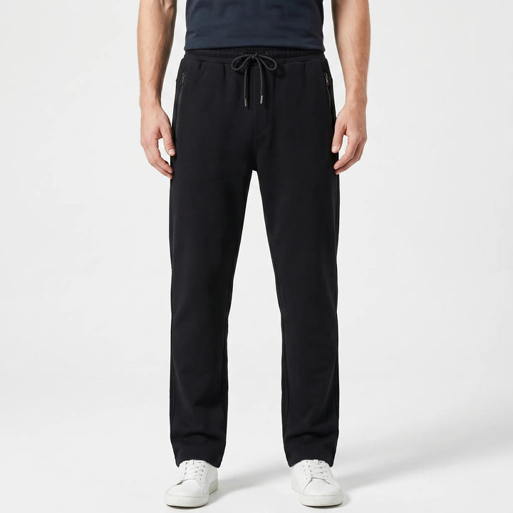 Men's Drawstring Pants - Straight Leg with Elastic Waist