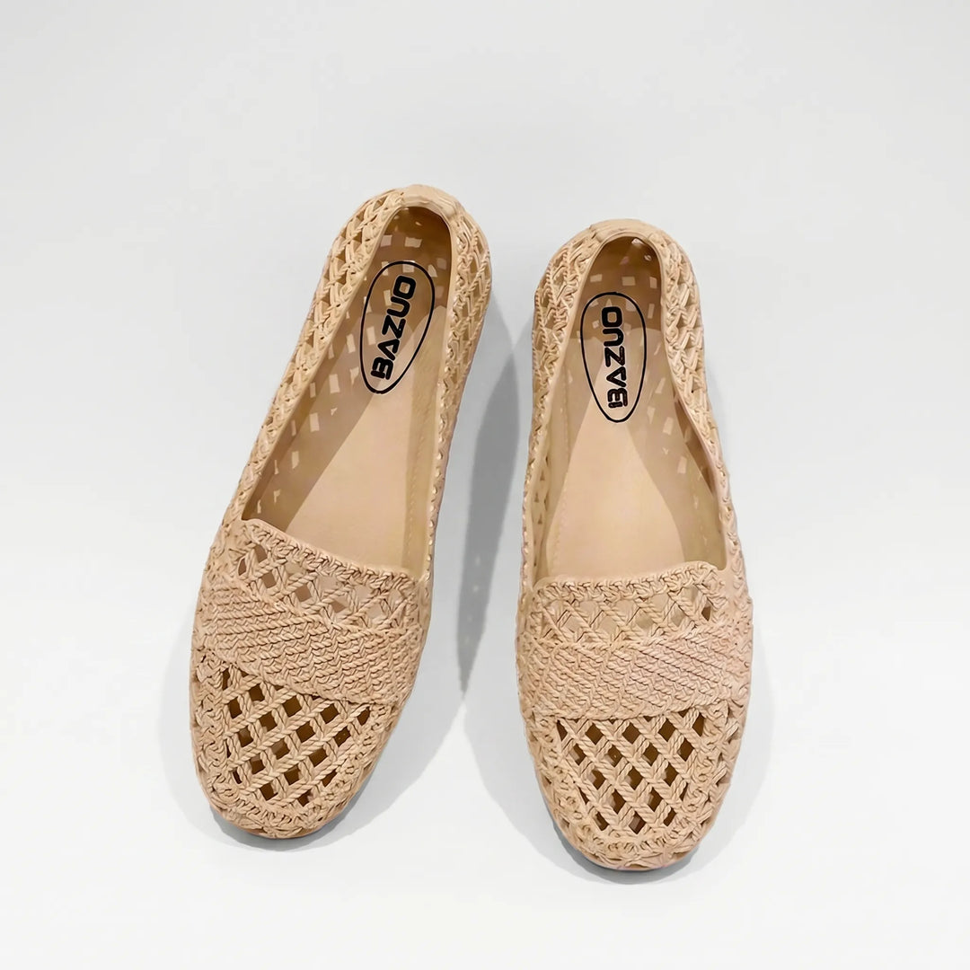 Women's Casual Slip On Flats - Breathable Cutout for Summer