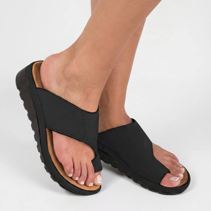 Women's Toe Loop Sandals - Platform Slides for Summer
