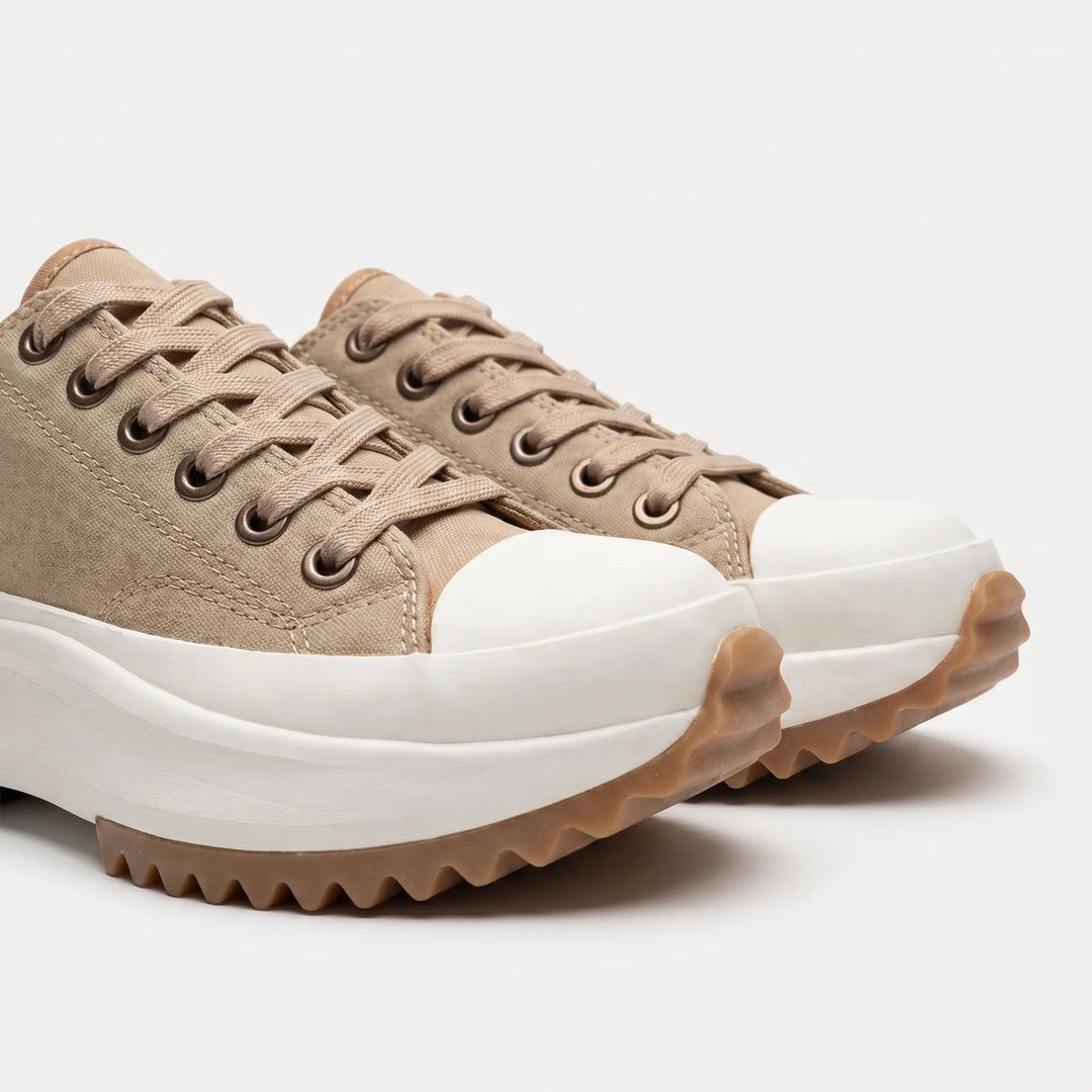 Women's Platform Sneakers - Lace Up with Chunky Sole