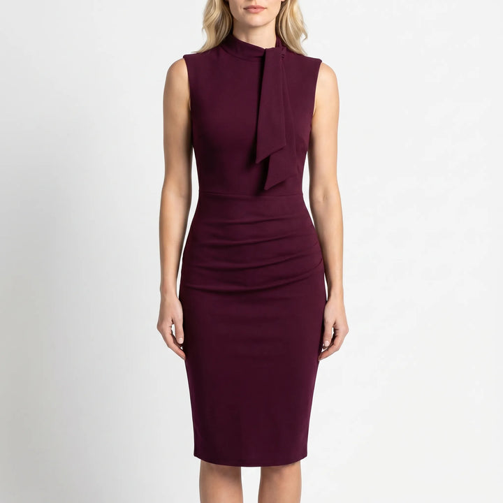 Women's Sheath Midi Dress - Sleeveless Bodycon for Work