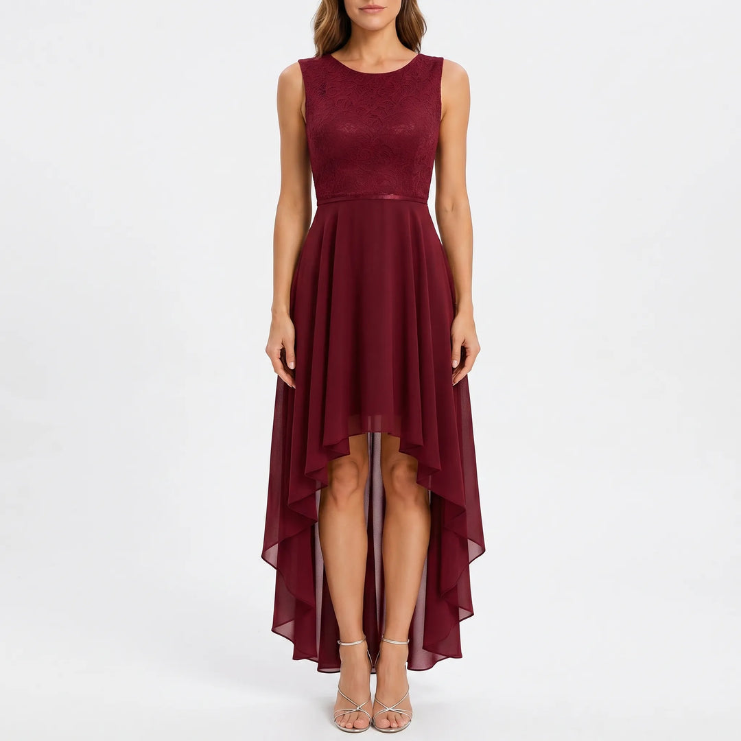 Women's High Low Dress - Fit and Flare for Wedding Guest