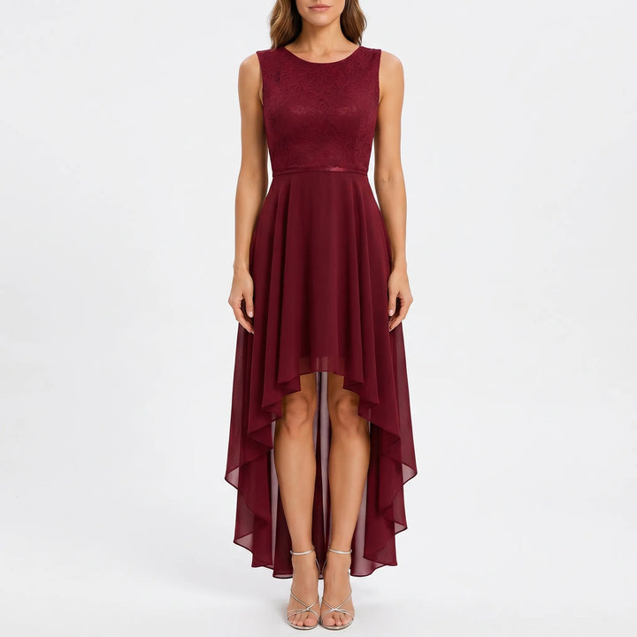 Women's High Low Dress - Fit and Flare for Wedding Guest